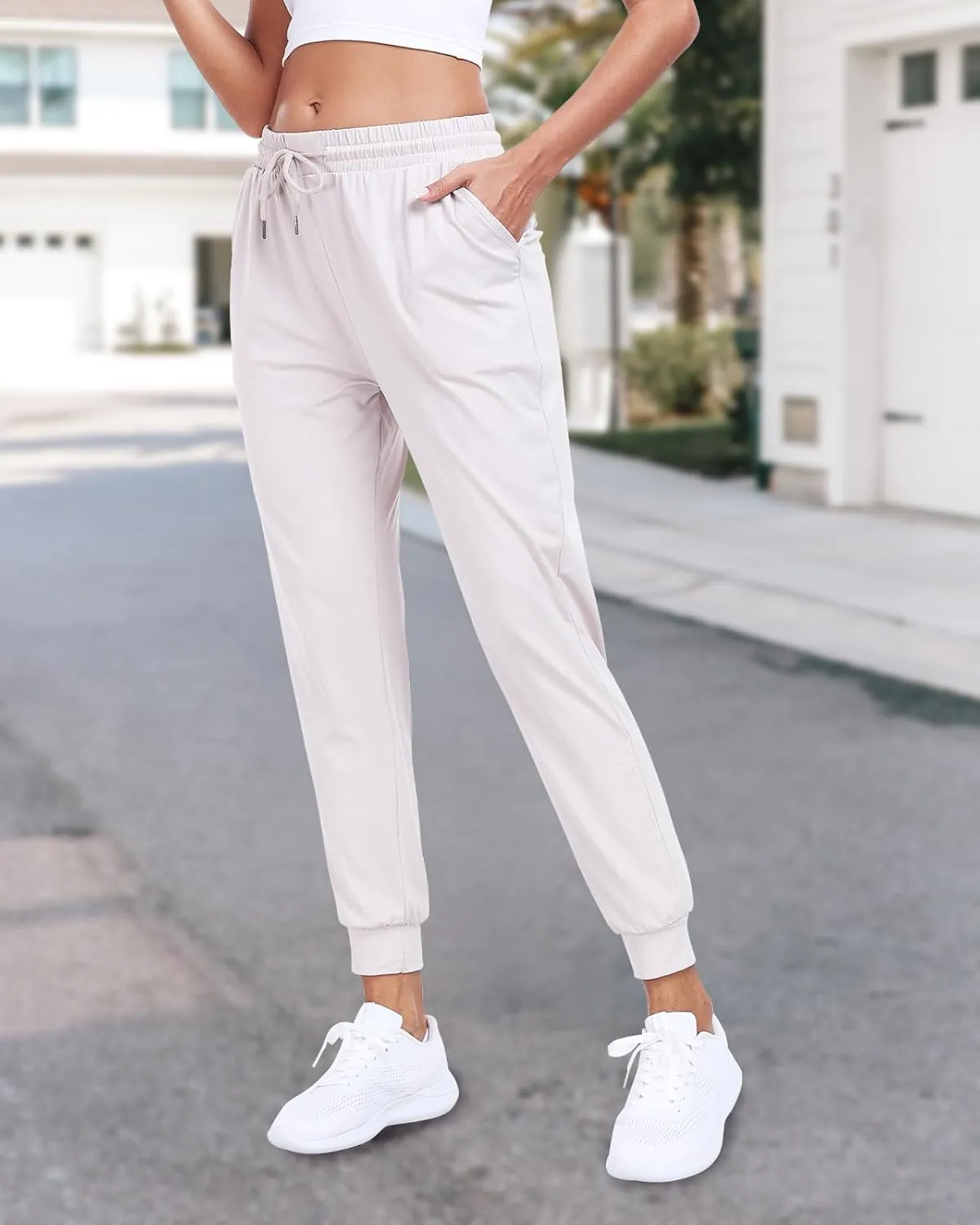 4 Pack Women's Lightweight Sweatpants with Pockets for Running Yoga Workout