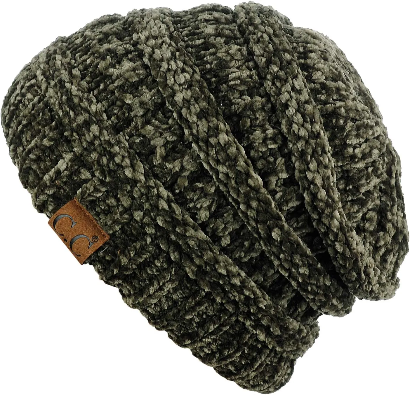 C.C Women's Chenille Soft Warm Thick Knit Beanie Cap Hat