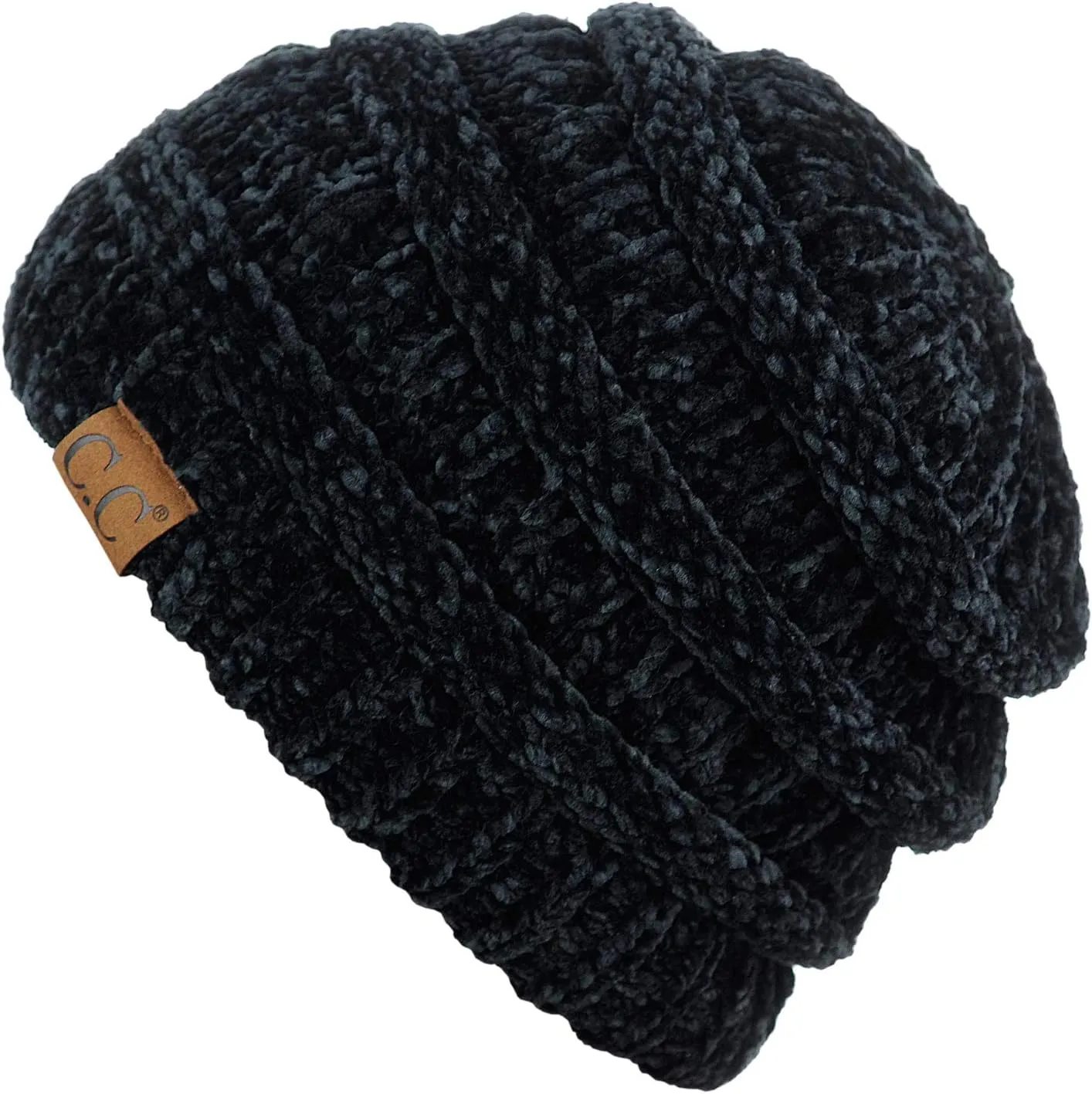 C.C Women's Chenille Soft Warm Thick Knit Beanie Cap Hat