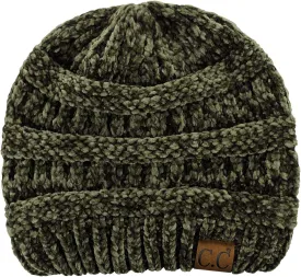 C.C Women's Chenille Soft Warm Thick Knit Beanie Cap Hat