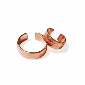 Copper Ear Cuff Set of Two Helix Cartilage - Hammered Ear cuff - Non Pierced Ear Cuff - Cartilage Earrings