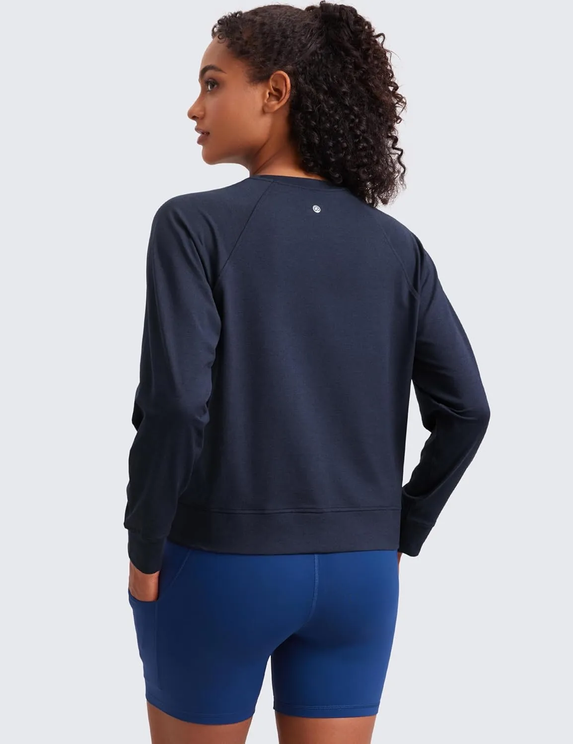 CRZ YOGA Cloud Jersey Pullover Sweatshirt for Women Long Sleeve Soft Casual Crewneck Tops Basic Workout Fall Shirts