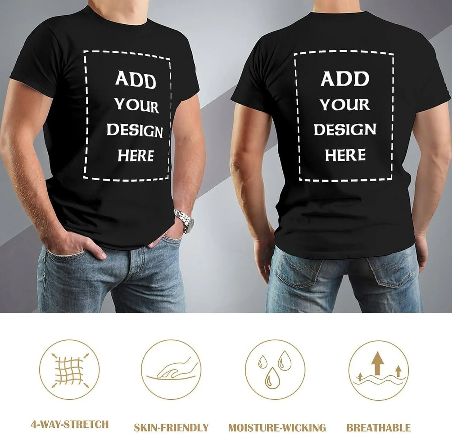 Custom t Shirt Design Your Own Image Text Personalized Adult Printing Shirts