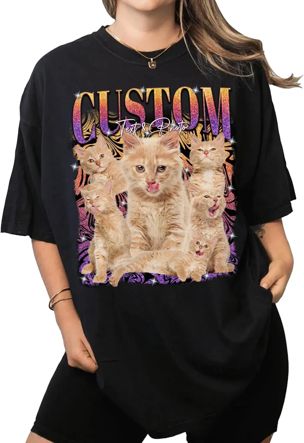 Custom Your Own Bootleg Rap Shirt Custom Picture Shirt Customized Vintage Graphic Tshirt Gift for Women Men