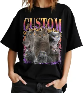 Custom Your Own Bootleg Rap Shirt Custom Picture Shirt Customized Vintage Graphic Tshirt Gift for Women Men