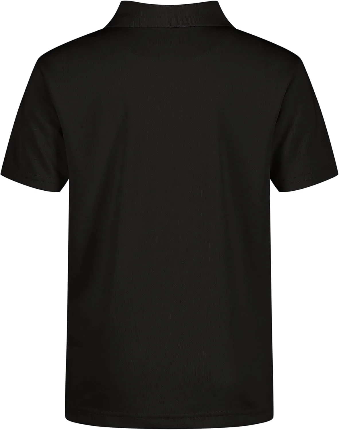 IZOD Boys' School Uniform Short Sleeve Polo Shirt, Button Closure, Moisture Wicking Performance Material