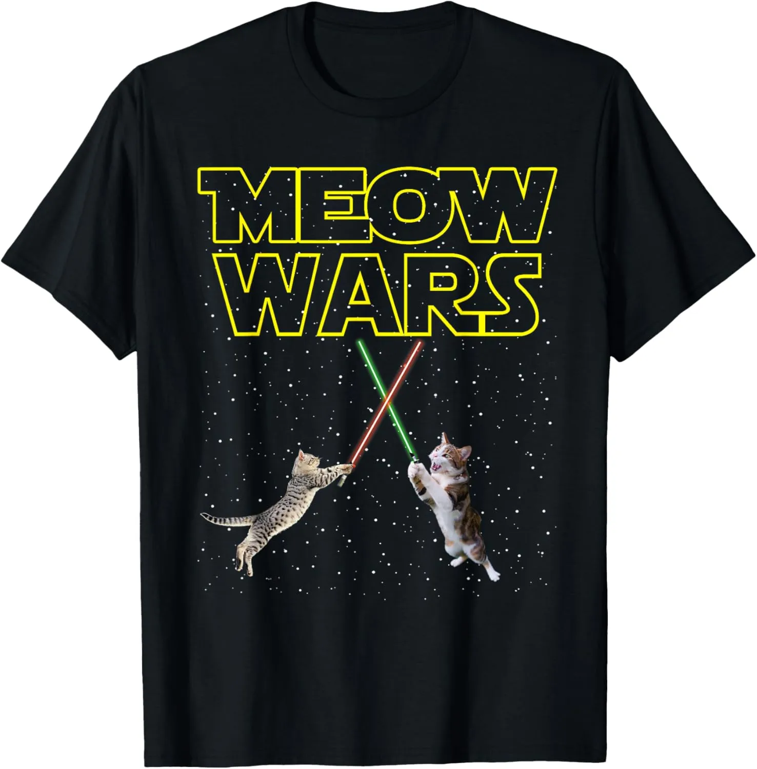 Meow Wars Cat T-Shirt - Funny Gifts For Cats Lovers