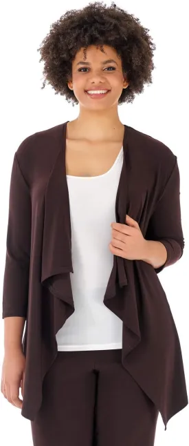 Rekucci Curvy Woman Travel in Style Plus Size Soft Knit Throw Over Jacket