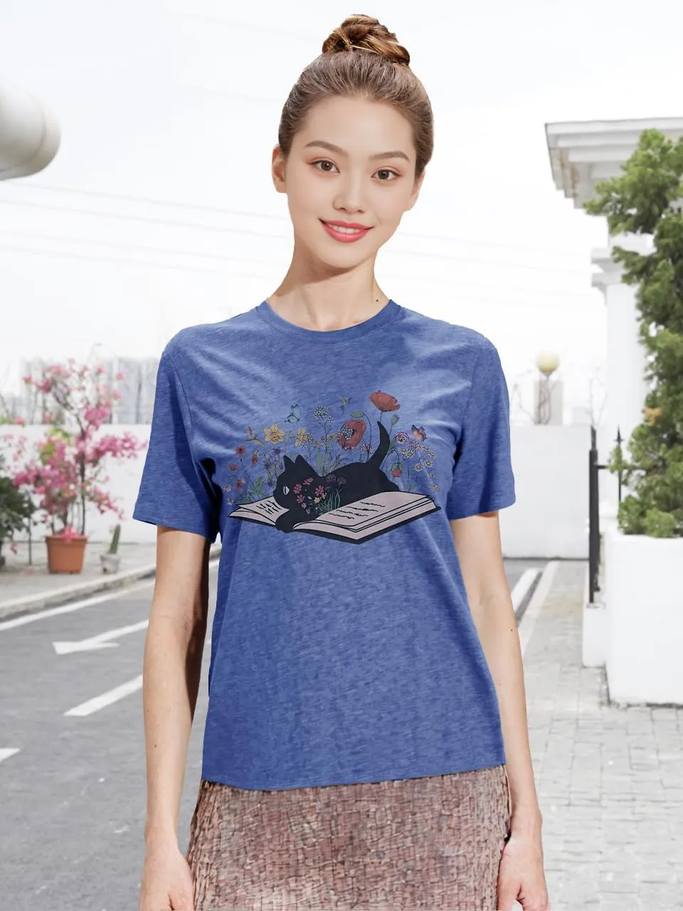 Savarana Graphic Tees for Women Be Kind Letter Print Shirts Funny Love Heart T Shirt Inspirational Happy Short Sleeve Tops