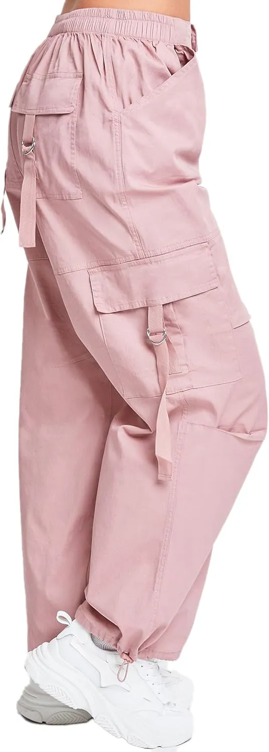 YMI Relaxed Fit Colored Cargo Utility Pant, Charcoal, S