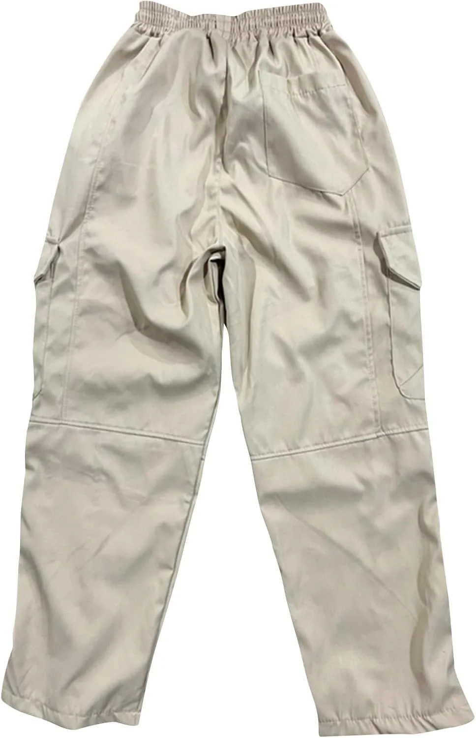 ZEFOTIM Men Cargo Pants Solid Color Wide Leg Stretch Casual Pant Outdoor Breathable Trouser with Pockets